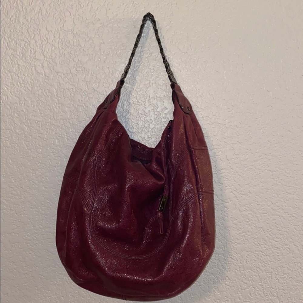 COPY - Michele hobo shoulder bag w metallic strap